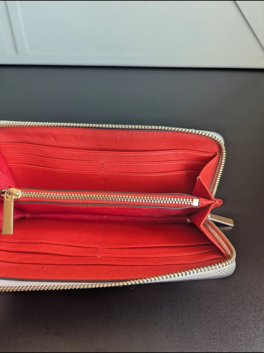 Tory Burch White Multicolor Floral & Bird Zip Wallet